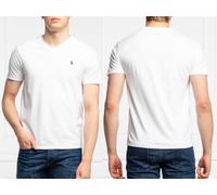 Polo Ralph Lauren Frange Col V T-Shirt Doux Chemise Custom Slim Fit Top Neuf XXL