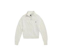Polo Ralph Lauren - Half-Zip Cable Knit Turtleneck - Femme - Pulls - Blanc - Taille: 42 FR