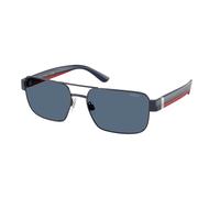 Polo Ralph Lauren Homme PH3161 943680 Lunettes de soleil Métal Bleu Bleu Carré Normale