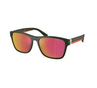 Polo Ralph Lauren Homme PH4229U 55966Q Lunettes de soleil Injecté Vert Rouge Carré Miroir