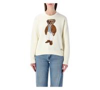 Polo Ralph Lauren - Knit Bear Jumper - Femme - Pulls - Blanc - Taille: 38 FR