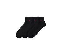 Polo Ralph Lauren Chaussettes 'QUARTER' rouge / noir, Taille 41-46