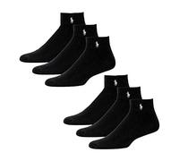 Polo Ralph Lauren - Lot de 6 paires de chaussettes basses - Taille unique 39 à 45 - Noir avec Logo Gris