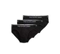 Polo Ralph Lauren Low Rise Brf Slip, Noir (3 Polos blk/Polo blk/Polo blk 002), S (Lot de 3) Homme