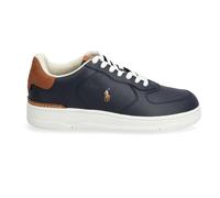 Polo Ralph Lauren - Masters Court Leather Baskets - Homme - Chaussures - Noir - Taille: 40 EU