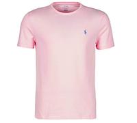 Polo Ralph Lauren Mod. 710671438 T-Shirt Encolure dégagée Manches Courtes Coton Custom Slim Fit Homme Rose L