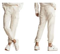 Polo Ralph Lauren Pantalon Cargo En Soie Mulberry Et Lin Blanc, Taille XS
