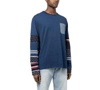 Polo Ralph Lauren Patchwork Teint Indigo Jersey Chemise Sweat T-Shirt