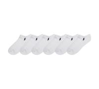 POLO RALPH LAUREN Performance Cotton Low Cut Socks-6 Pair Pack-Breathable Mesh & Sport Cushioning Coussin Coupe Basse, Blanc, 3.5-9 UK (Lot de 6) Femme