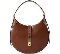 Polo Ralph Lauren ID Collection Small Sac porté épaule marron, cuir de vache finement grainé, femme