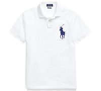 Polo Ralph Lauren Polo pour homme avec logo Big Pony, Blanc avec poney bleu marine (ajustement personnalisé), Taille XL