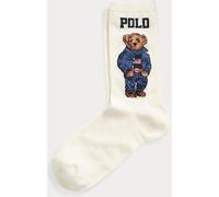 Polo Ralph Lauren Polo Ralph Lauren Cream Cotton Blend Amer Bear Socks 1 Pack