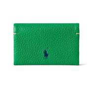 Polo Ralph Lauren - Portefeuille en cuir moyen - Femme - Accessoires - Vert - Taille: ONE Size