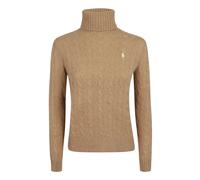 Polo Ralph Lauren - Pull à col roulé en camel mélangé - Femme - Pulls - Beige - Taille: 36 FR