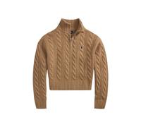 Polo Ralph Lauren - Pull col camionneur demi zip - Femme - Pulls - Brun - Taille: 36 FR