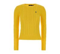 Polo Ralph Lauren - Pull en coton à col rond et torsades - Femme - Pulls - Jaune - Taille: 40 FR