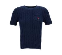 Polo Ralph Lauren - Pull en coton à maille torsadée - Femme - Pulls - Bleu - Taille: 38 FR