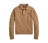 Polo Ralph Lauren - Pull en laine et cachemire à torsades - Femme - Pulls - Brun - Taille: 38 FR