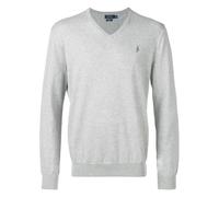 Polo Ralph Lauren - Pull en maille à col en V et manches longues - Homme - Pulls - Gris - Taille: XL