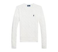 Polo Ralph Lauren - Pull en maille torsadée à col rond - Femme - Pulls - Blanc - Taille: 40 FR
