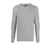 Polo Ralph Lauren - Pull Iconique en Cachemire à Mailles Câblées - Homme - Pulls - Gris - Taille: 2XL