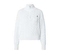 Vêtements Polo Ralph Lauren Pull demi-zippé en coton torsadé 211963467 pour Femme S Blanc