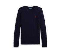 Vêtements Polo Ralph Lauren Pull torsadé à col rond en coton 211971869 pour Femme M Bleu