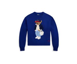 Polo Ralph Lauren Pull-over bleu roi / noisette / rouge / blanc, Taille S