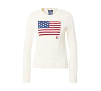 Polo Ralph Lauren Pull-over écru / bleu marine / rouge cerise, Taille XS