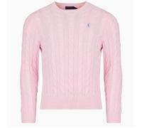 Polo Ralph Lauren Pull PULL COL ROND EN MAILLE TORSADEE in Rose EU M