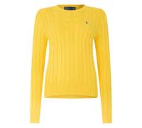 Polo Ralph Lauren - Pull Ras du Cou en Coton Tricoté en Câbles - Femme - Pulls - Jaune - Taille: 38 FR