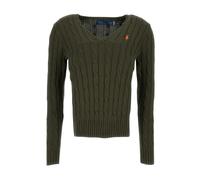 Polo Ralph Lauren - Pull ras du cou en maille torsadée - Femme - Pulls - Vert - Taille: 38 FR