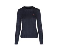 Polo Ralph Lauren - Pull en coton à torsades et col rond - Femme - Pulls - Bleu - Taille: 36 FR