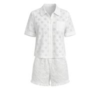 Polo Ralph Lauren Pyjama ' Cotton Eyelet ' blanc, Taille L