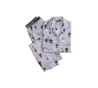 Polo Ralph Lauren Pyjama 'Iconic Bear' bleu / gris / noir / blanc, Taille L