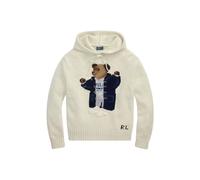 Polo Ralph Lauren - Sweat à capuche Ours Coton Lin Tricot Intarsia - Femme - Pulls - Beige - Taille: 40 FR