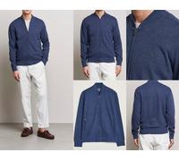 Polo Ralph Lauren Sweatjacke Bomber Blouson Bleu Col Court Taille M