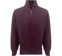 Polo Ralph Lauren Sweatshirt à Fermeture Éclair Col Roulé Bordeaux Logo XL