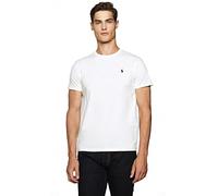 POLO RALPH LAUREN T-shirt en tricot Custom Slim Fit (M, blanc)