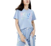 Polo Ralph Lauren T-Shirt Logo Arc-En-Ciel Retro Preppy Chemise Top Blouse XS