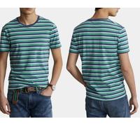 Polo Ralph Lauren T-Shirt Rayé En Mousseline Sur Mesure Slim Fit 100% Coton L