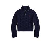 Polo Ralph Lauren - Pull col camionneur demi zip - Femme - Pulls - Bleu - Taille: 42 FR
