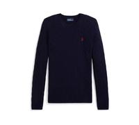 Vêtements Polo Ralph Lauren Pull torsadé à col rond en coton 2119718 pour Femme M Bleu