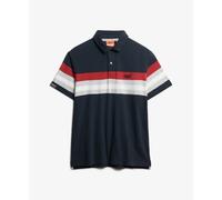 Polo rayÃ© en jersey Superdry Bleu S