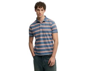 Polo rayÃ© Superdry Vintage Bleu L