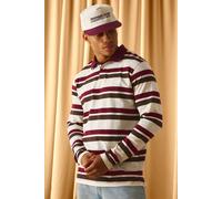 Polo rayé à broderie - MAN homme - ecru - S, ecru