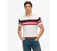 Polo rayÃ© lÃ©ger Superdry Blanc M