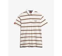 Polo rayÃ© lÃ©ger Superdry Blanc M