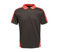 Regatta Polo Homme Évacuant Rapidement L'humidité avec col boutonné Contrast T-Shirts/Polos/Vests Homme Black/Classic Red FR: 3XL (Taille Fabricant: XXXL)