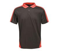 Regatta Polo Homme Évacuant Rapidement L'humidité avec col boutonné Contrast T-Shirts/Polos/Vests Homme Black/Classic Red FR: M (Taille Fabricant: M)